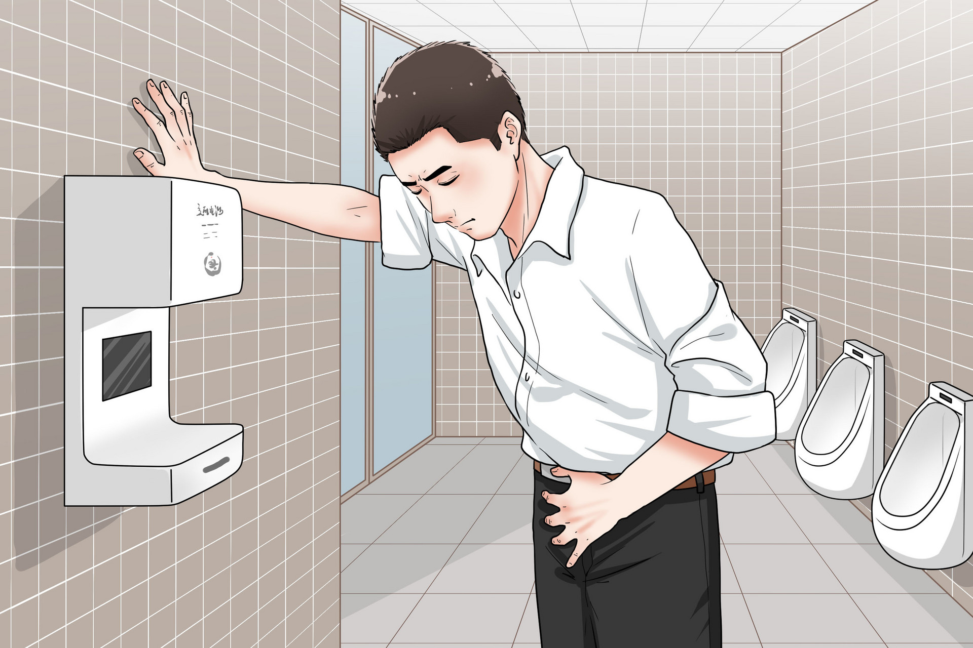 摄图网_401803290_banner_男子在厕所小腹疼痛前列腺疾病医疗插画（企业商用）.jpg